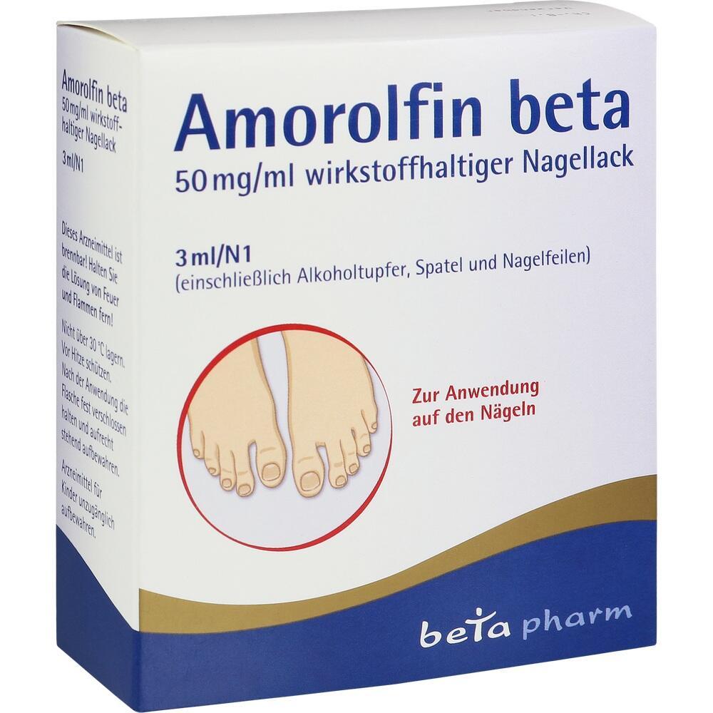 Verpackung von medizinischem Nagellack für die Anwendung auf den Nägeln.