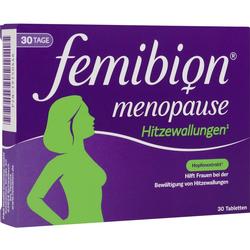 Lila Packung mit Medikament für Frauen in den Wechseljahren gegen Hitzewallungen.